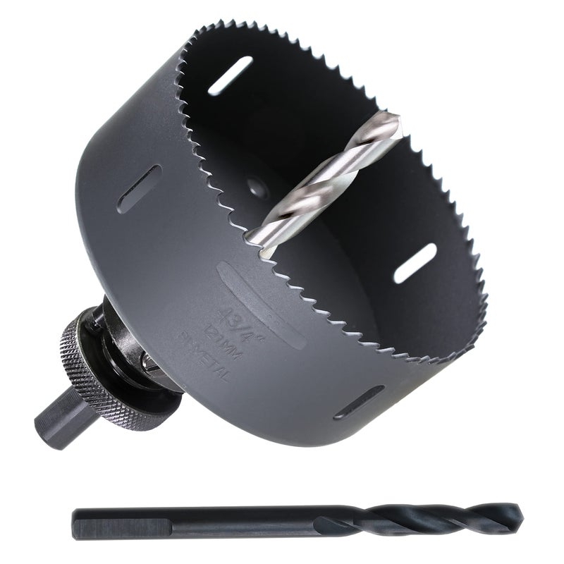 PLG2SUPT 434 inch 121mm HSS Bi Metal Hole Saw Cutter for Wood Metal