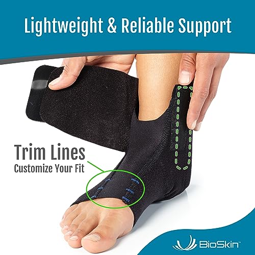 Bioskin دعامة كاحل بيولوجية للضغط - كاحل ملتوي، دعامة دعم بعد الإصابة للنساء والرجال، تخفيف تورم القدمين، مؤهلة لـ HSA أو FSA (متوسطة) - Image 5
