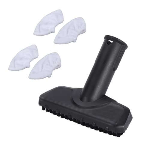 OYSTERBOY Premium Quality Replacement Parts Steam Cleaner Hand Nozzle Tool Brush with Microfiber Mop Cloth Pad Cover Compatiable for Karcher Steam Cleaner Vacuum (1 Hand Nozzle Tool Brush, 4 Mop Pads) - Image 1