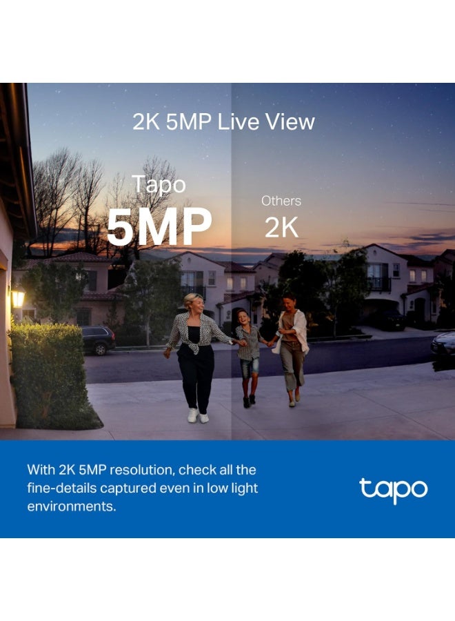 تابو جرس باب ذكي  Tapo D230S1 بكاميرا 2K 5MP لاسلكية مع كشف ذكي ورؤية ليلية ملونة - Image 3