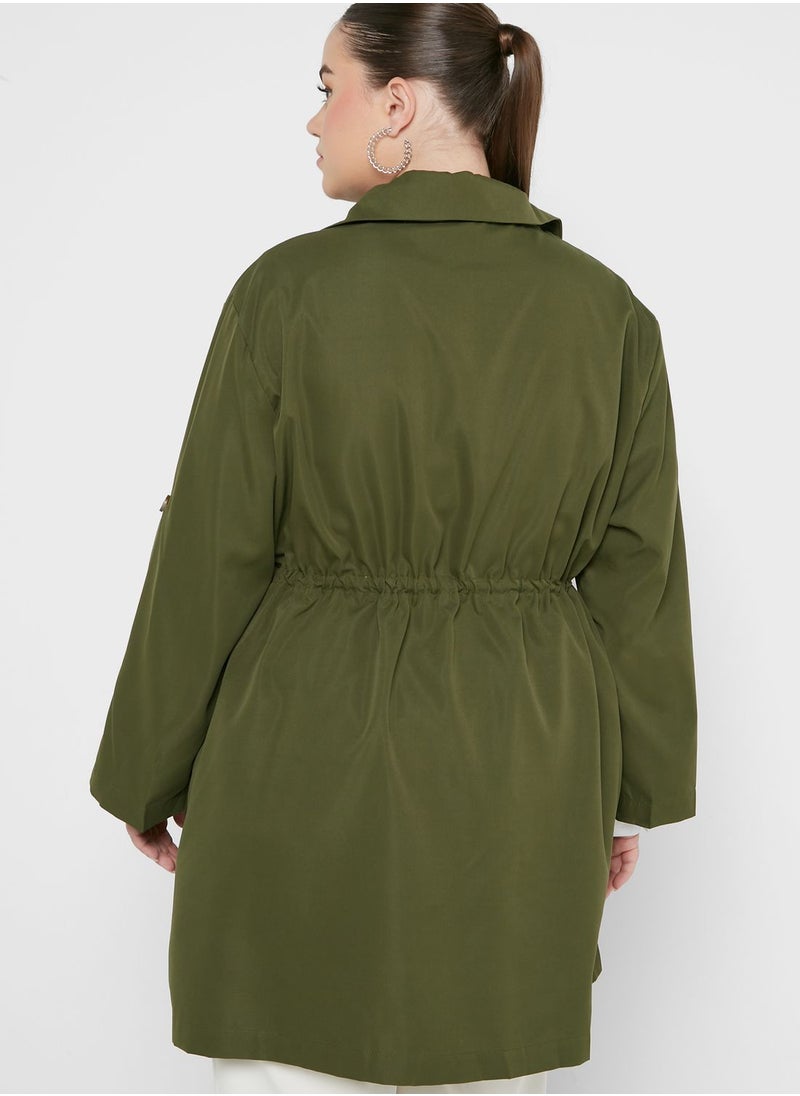 Ella Plus - Drawstring Open Front Jacket - Image 1