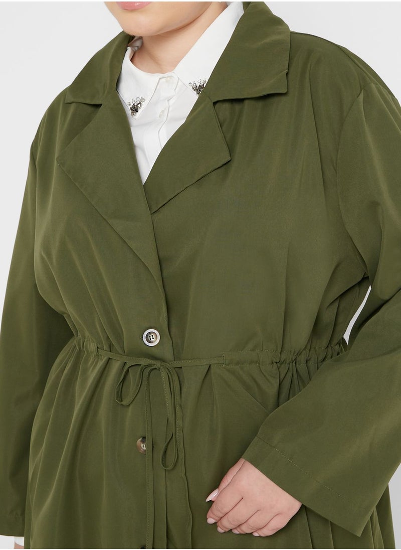 Ella Plus - Drawstring Open Front Jacket - Image 1