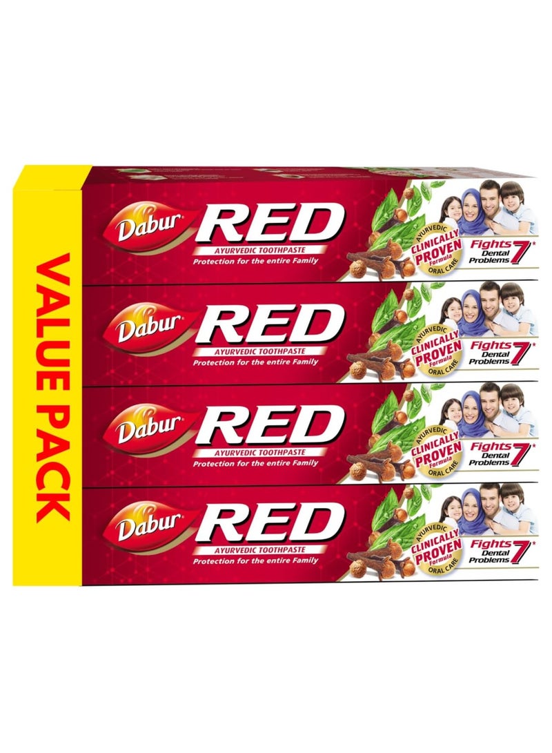Dabur Dabur Red Ayur Toothpaste 4 x 100g  - Image 1