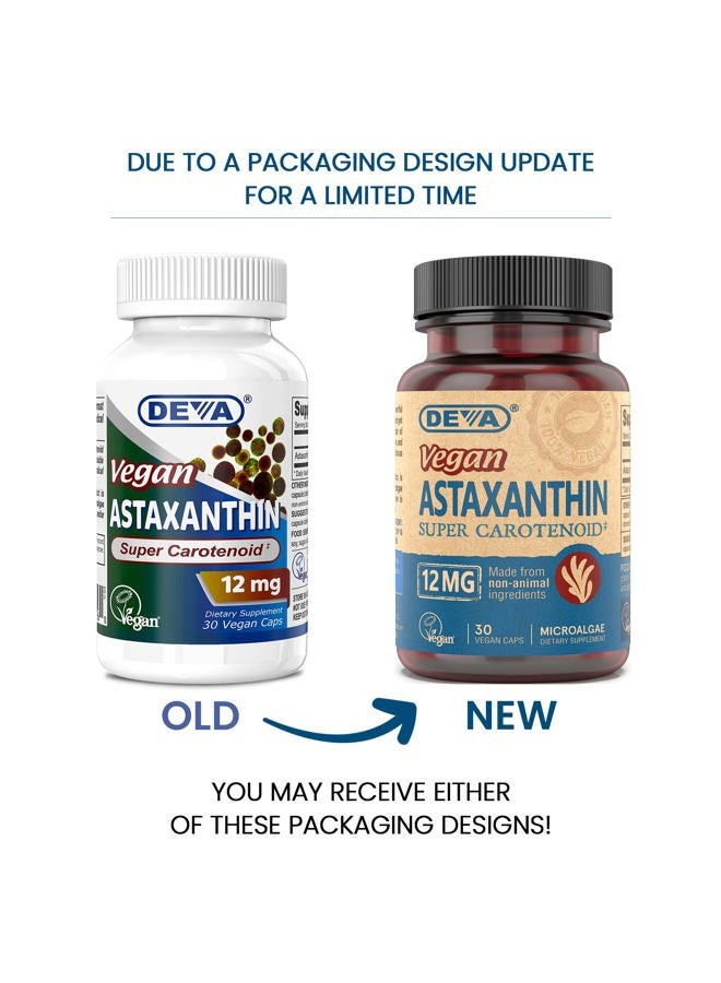 Deva Vegan Vitamins Astaxanthin, 12 mg, 30 Veg Caps (Pack of 1) - Image 2