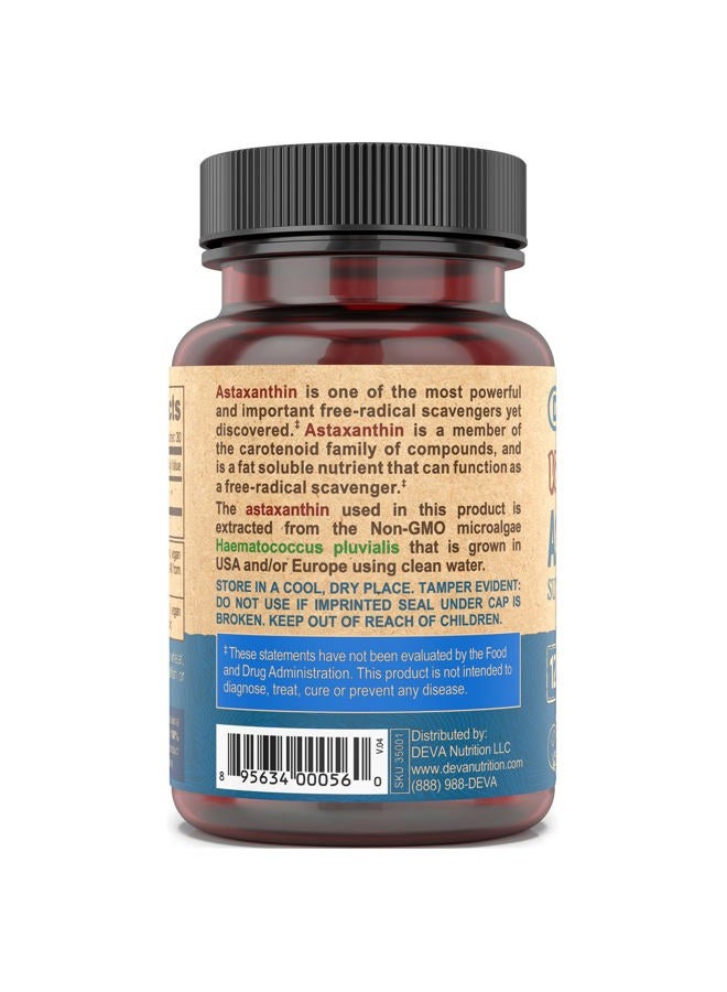 Deva Vegan Vitamins Astaxanthin, 12 mg, 30 Veg Caps (Pack of 1) - Image 4
