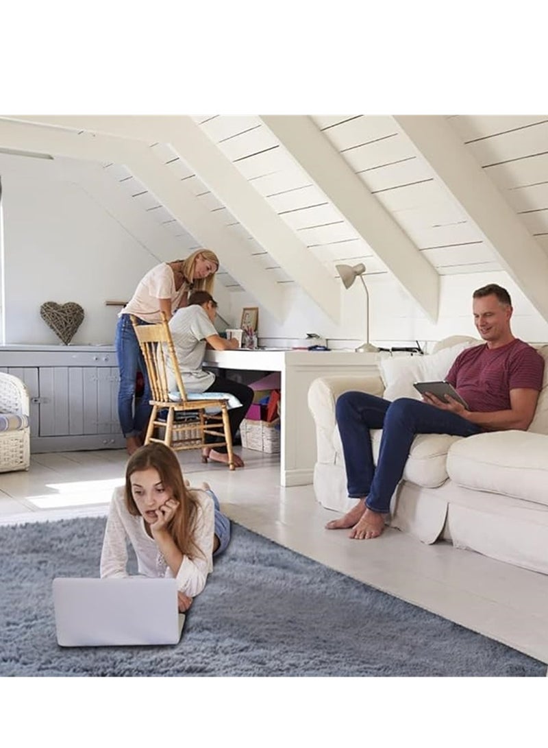 Ultra Soft Carpet, Fluffy Area Rug, Modern Home Decor Floor Nursery Mats, for Bedroom Living Room Kids Room Indoor Home Decorative Carpet (Grey, 150 x 200 cm) - Image 2