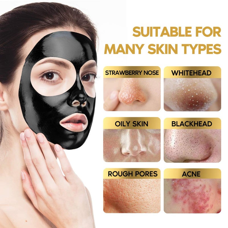 YLNALO Blackhead Remover Mask Kit, Charcoal Peel Off Facial Mask with Brush and Pimple Extractors, Deep Cleansing for Face Nose Blackhead Pores Acne, For All Skin Types (3.5 Fl.oz) - Image 2