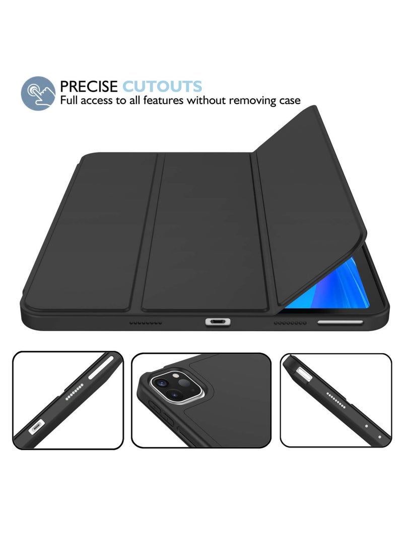 DUSALA Flip Case for New iPad Pro 11-inch 2021 (3rd Gen) / 2020 (2nd Gen) /, Ultra Slim Smart Magnetic Back Cover for iPad Pro 11 2021/2020, Auto Wake/Sleep-With Pencil Holder - Image 2