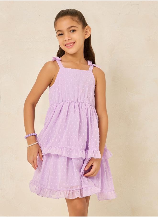 Styli Tie Strap Dobby Cami  Dress  - Image 2