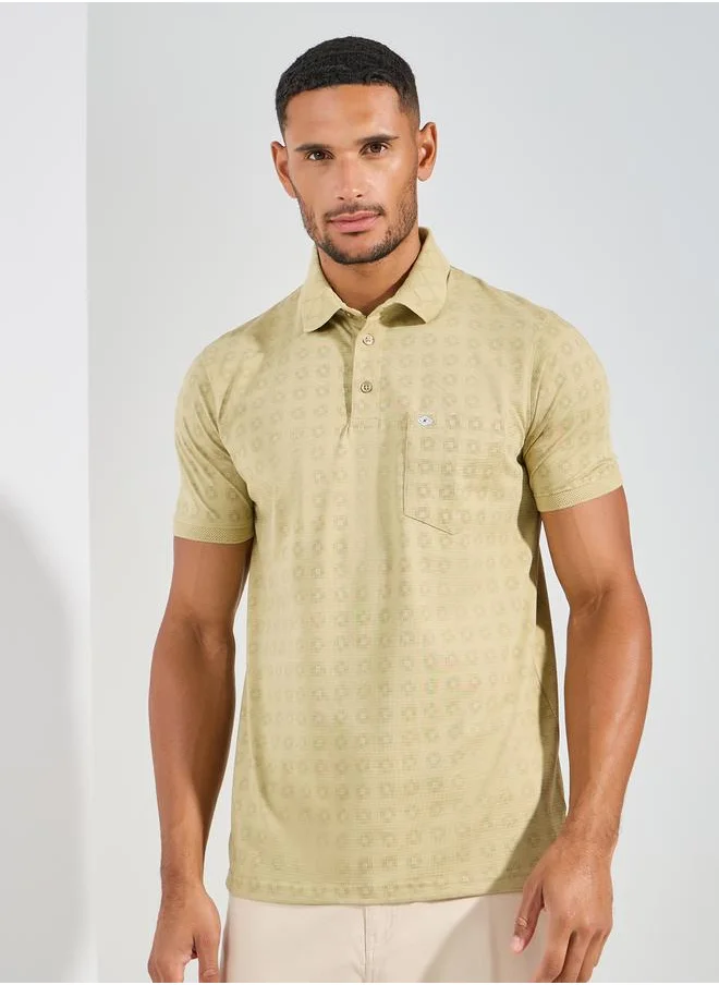 Fort Collins All Over Print Regular Fit Polo