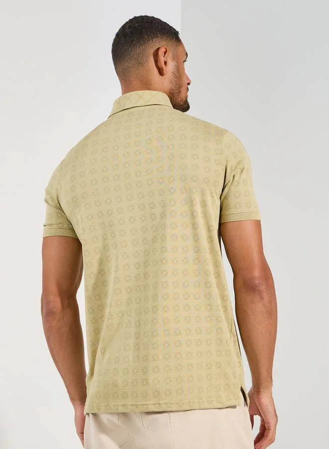 Fort Collins Fort Collins All Over Print Regular Fit Polo