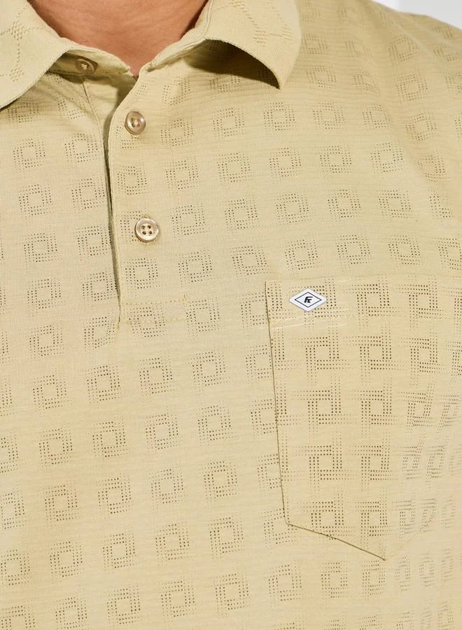Fort Collins Fort Collins All Over Print Regular Fit Polo