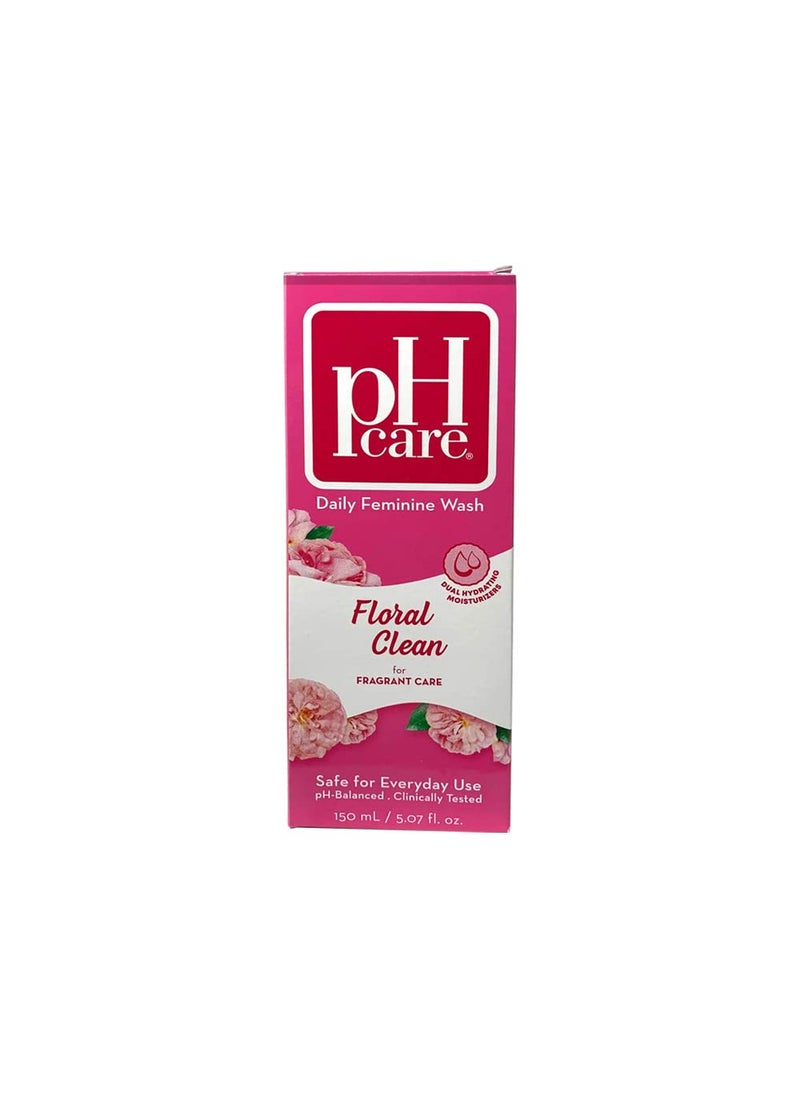 Ph Care - Daily Feminine Wash Floral Clean for Fragrant Care w Dual Hydrating Moisturizers 150ml - Image 1