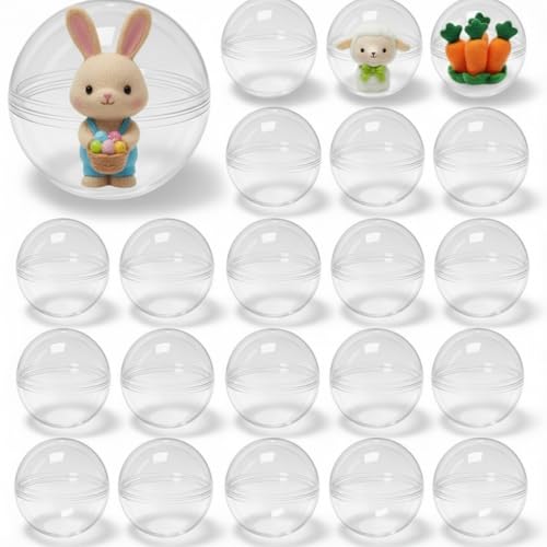 JOINPAYA 100pcs Claw Machine Balls 126in Clear Vending Machine Capsules Gumball Easter Basket Stuffers for Party Favors DIY - Image 1
