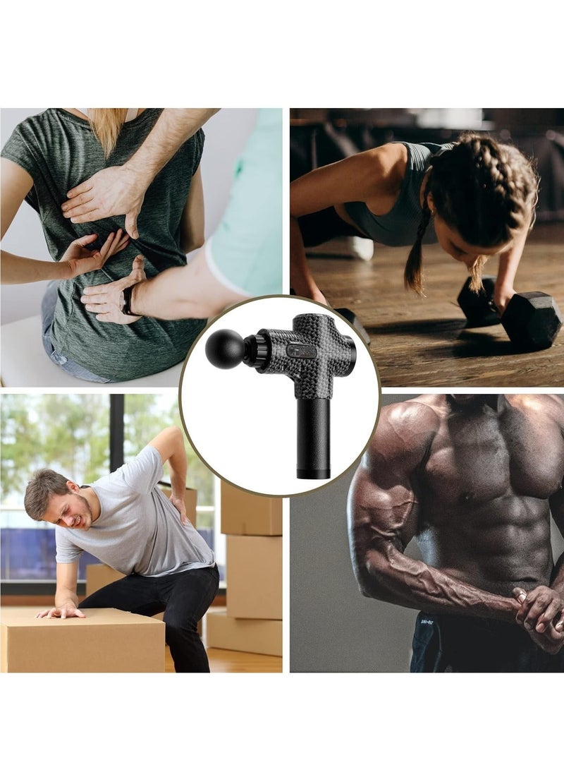 مسدس المساج العميق للأنسجة، مسدس الاهتزاز المحمول مع 10 رؤوس مساج مختلفة و 30 مستوى سرعة - Image 5