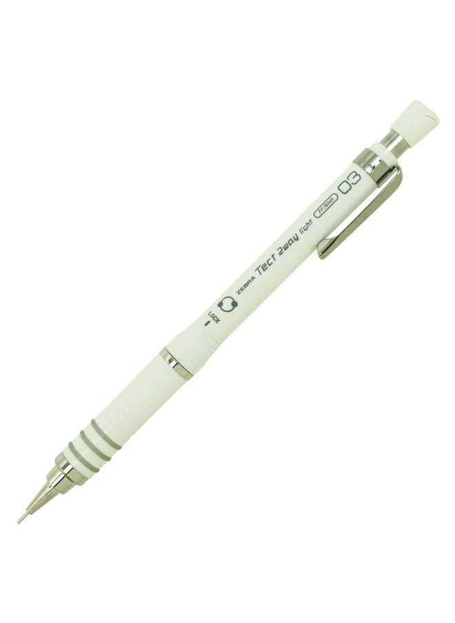 ZEBRA - Mechanical Pencil Tect 2 Way Light 0.3Mm White Body (Mas42W) - Image 1