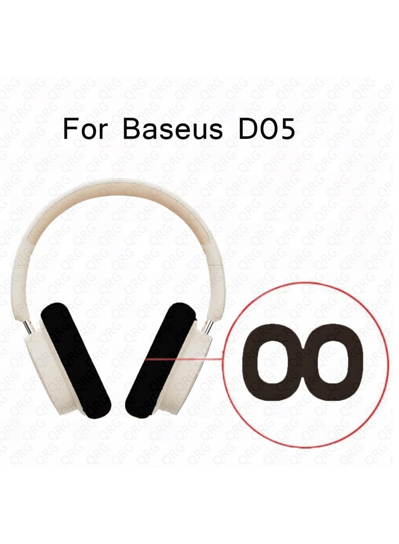 1 Pair Replacement Headphone Silicone Earphone Cushion Earpads for Baseus Bowie D05-Black  - Image 1