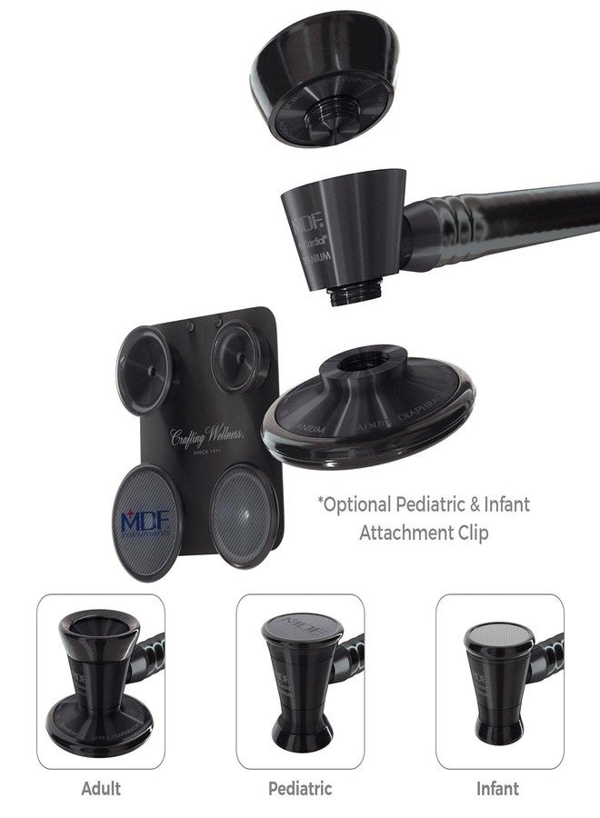 أم دي أف إنسترومينتس ملحقات MDF Instruments للأطفال وحديثي الولادة مع مشبك - لسماعة MDF Instruments ProCardial المصنوعة من التيتانيوم - تعتيم كامل - Image 2