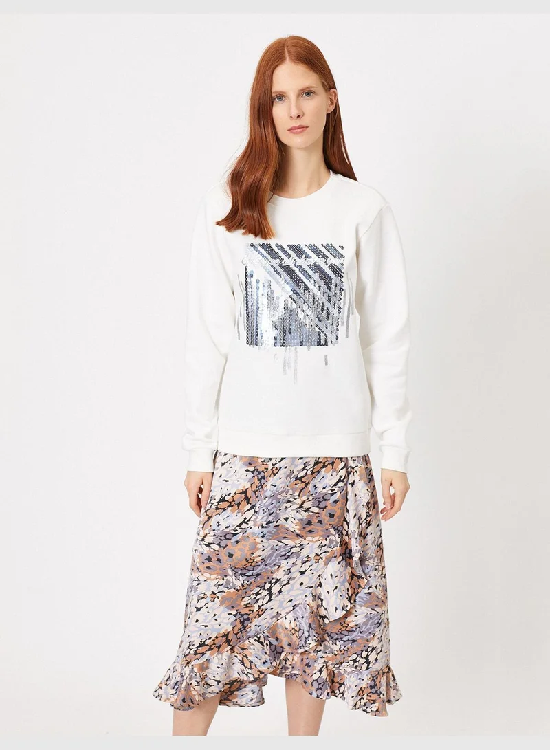 KOTON Sequin Detailed Sweatshirt