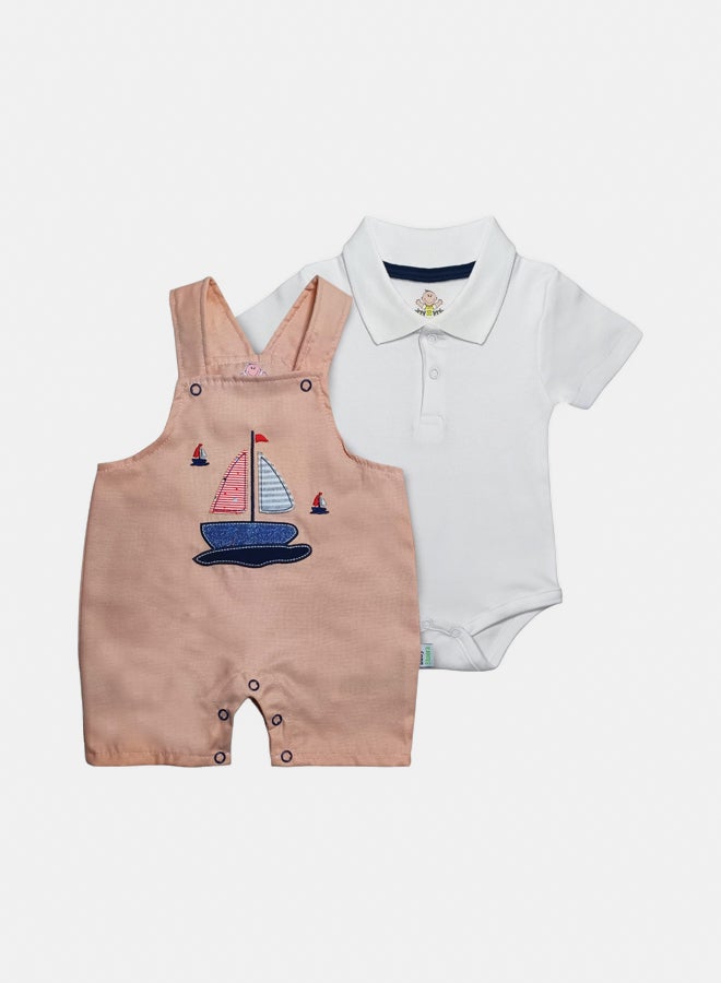 BabyShoora Baby Boy Summer Ss Romper Set  - Image 1