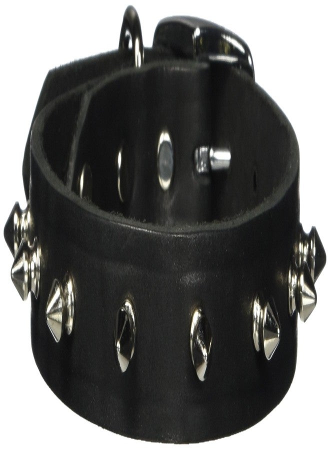 OmniPet Leather Brothers 100LK-BK20 1 x 20-Inch Regular Spiked Latigo Leather Dog Collar, Large, Black - Image 1
