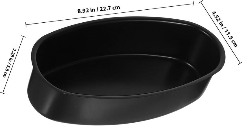 Healeved 2pcs Oval Aluminum Alloy Nonstick Cheesecake Baking Pans Mold Oval Shape Metal Cake Molds for Dessert Baking and Lightweight Home Kitchen Use - Image 2