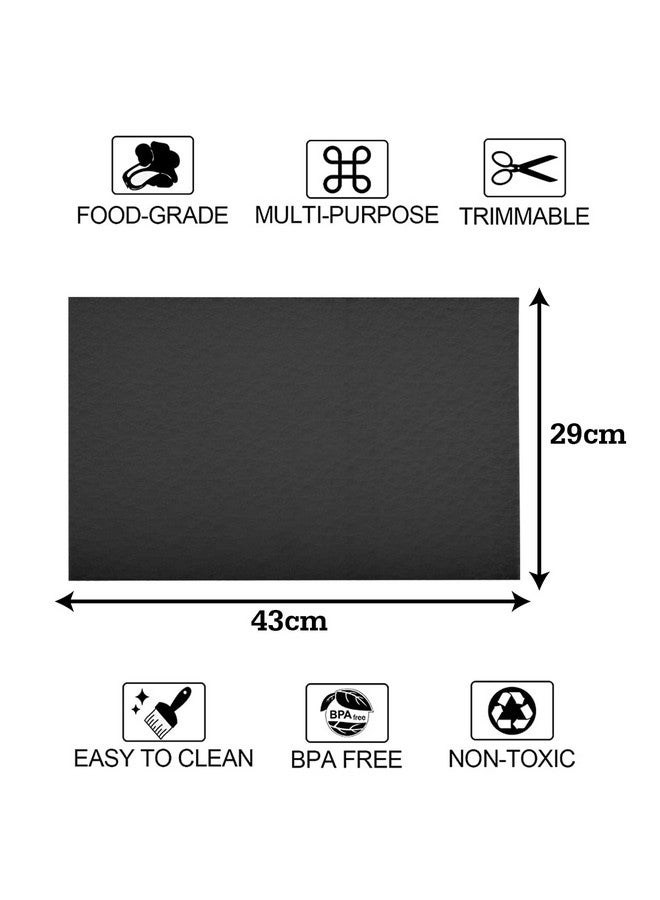 Kuber Industries Set of 6 Fridge Mats | PVC Floral Embossed Refrigerator Drawer Mat|Waterproof & Stain Resistant Fridge Mat Perfect for Home & Kitchen (Grey) - Image 3