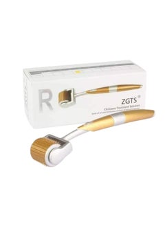ZGTS Micro Needle Derma Roller Facial Massage Roller 0.5mm Gold 0.5  - Image 1