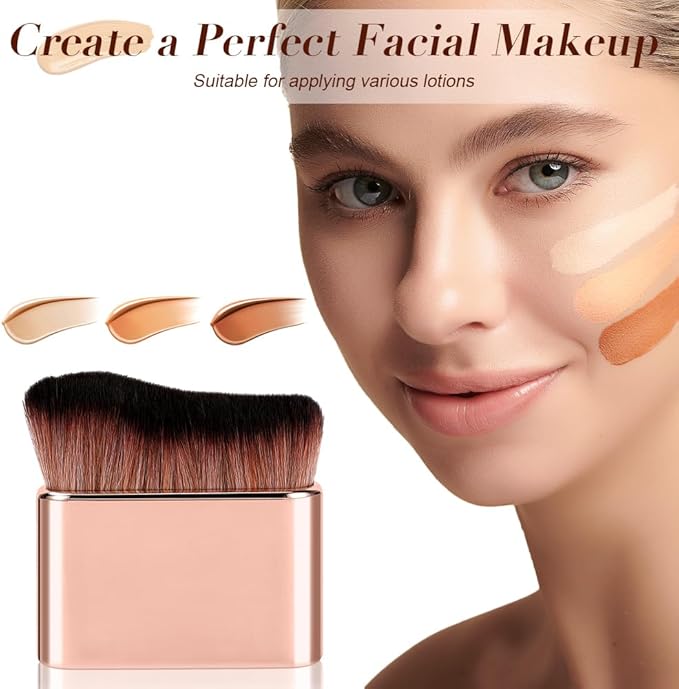 LOPHE Tanning Brush Self Tanner Applicator Brush for Tanners Mousse Foundation Body Makeup Brush Body Leg Makeup Tanning Brush Black - Image 4