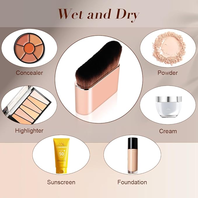 LOPHE Tanning Brush Self Tanner Applicator Brush for Tanners Mousse Foundation Body Makeup Brush Body Leg Makeup Tanning Brush Black - Image 3