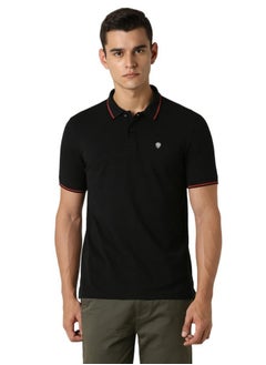 Van Heusen Van Heusen Men's Regular Fit Polo T-Shirt (VSKP517S011408_Black XL)  - Image 1