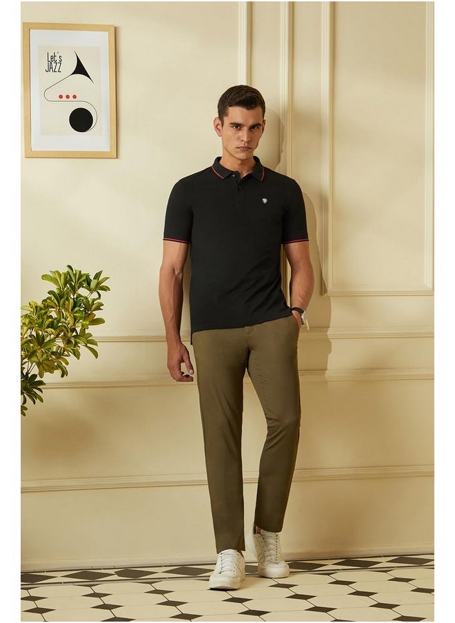 فان هيوزن تي شيرت بولو Van Heusen للرجال ذو قصة عادية (VSKP517S011408_Black XL)  - Image 2