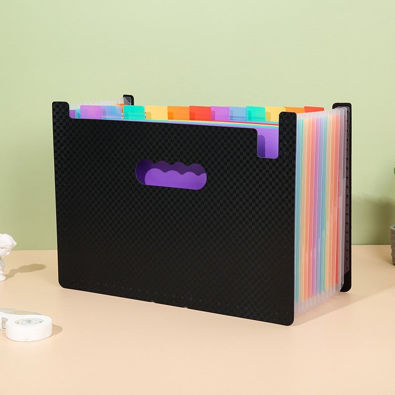 Multi-Grid A4 Data Storage Bag – 13/25 Cell Plastic Organizer Folder - Image 1