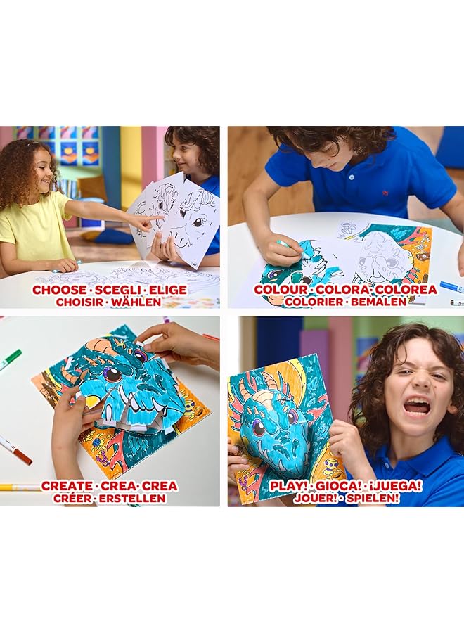 Crayola Color Pops Fantasy Creatures Theme Coloring And Building Game For Three Dimensional Artwork Creative Activity For Children Ages 6 And Up 04 2803 - Image 4