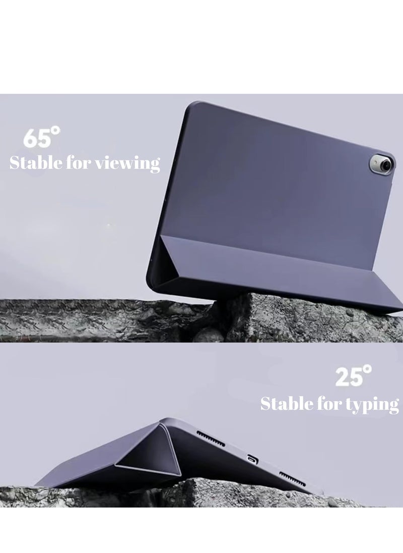 Generic - Suitable for The 2024 New Huawei MatePad SE 11 Inch Tablet Protective Case Honeycomb Three Fold Silicone Soft Shell (Purple) - Image 1