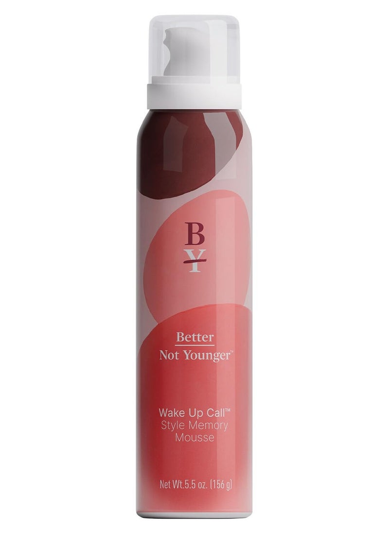 Better Not Younger Better Not Younger Wake Up Call Style Memory Mousse Biotin-Infused, 48H Hold, Volumizing & Texturizing, Lightweight Formula for Thin Hair, Vegan, Sulfate & Paraben-Free, 5.5 oz.  - Image 1