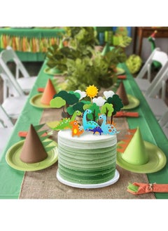 14pcs Little Dinosaur Cake Toppers, Dinosaur Cake Decoration for Boy, Kid’s Birthday Party, Birthday Decoration Dinosaur Baby Shower Cake Topper