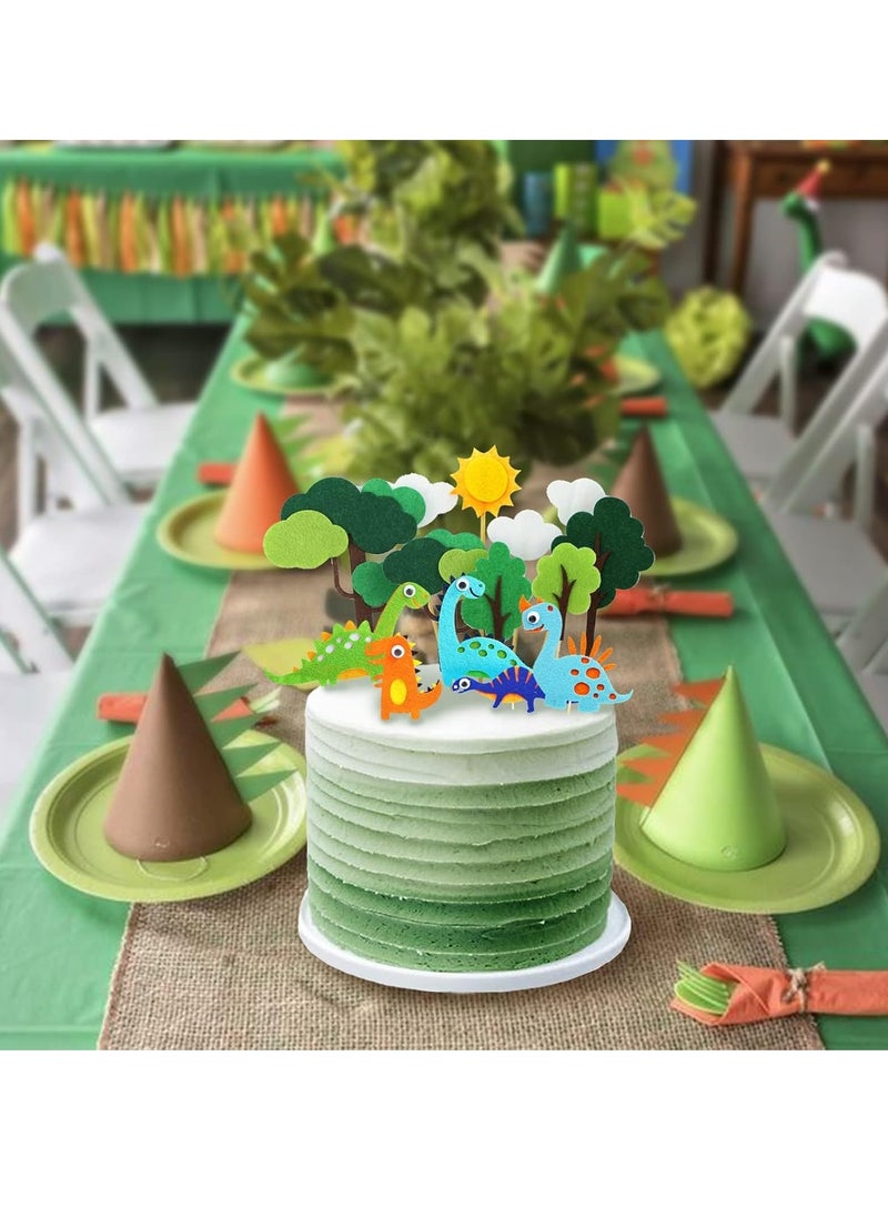 Generic - 14pcs Little Dinosaur Cake Toppers, Dinosaur Cake Decoration for Boy, Kid’s Birthday Party, Birthday Decoration Dinosaur Baby Shower Cake Topper - Image 1