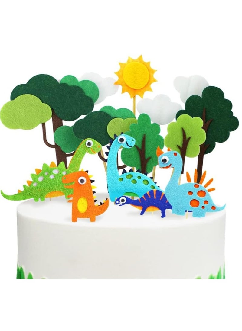 Generic - 14pcs Little Dinosaur Cake Toppers, Dinosaur Cake Decoration for Boy, Kid’s Birthday Party, Birthday Decoration Dinosaur Baby Shower Cake Topper - Image 1