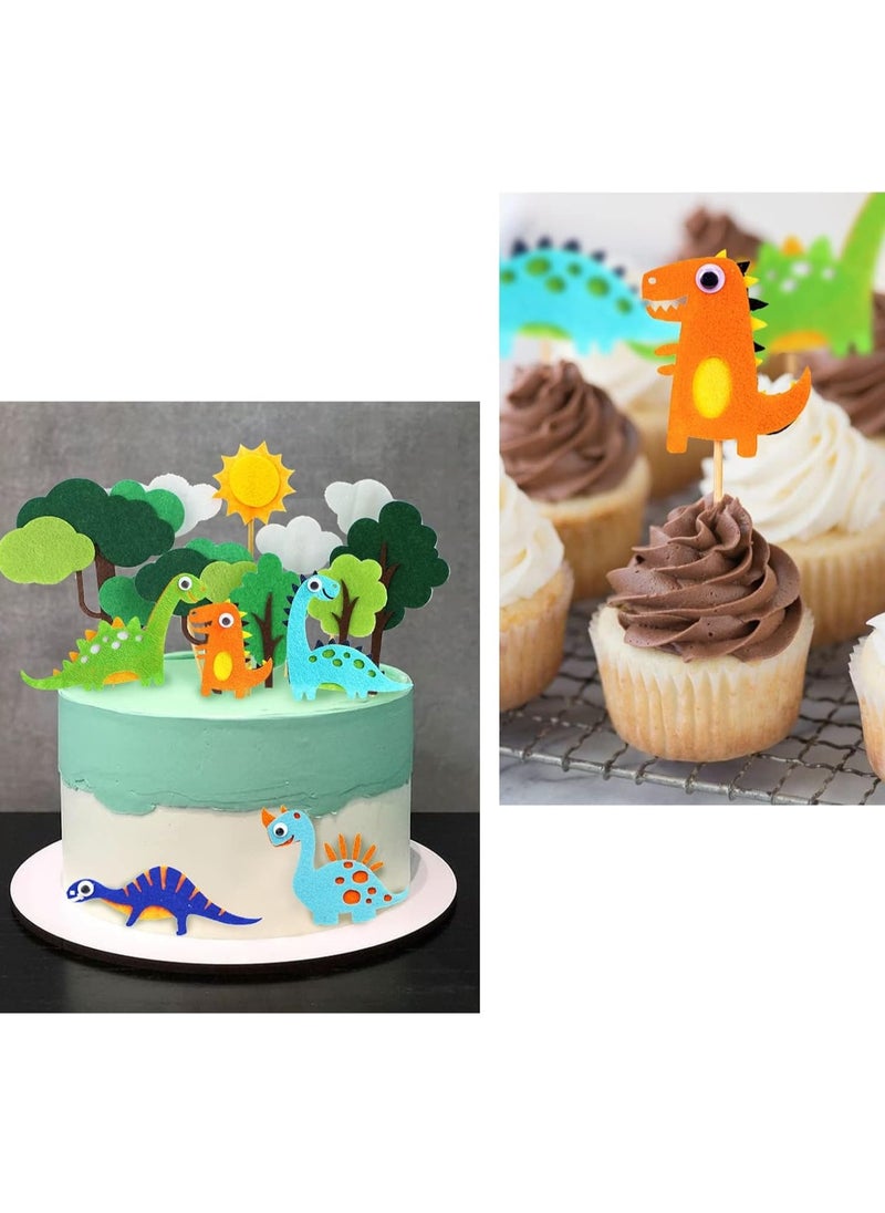Generic - 14pcs Little Dinosaur Cake Toppers, Dinosaur Cake Decoration for Boy, Kid’s Birthday Party, Birthday Decoration Dinosaur Baby Shower Cake Topper - Image 1