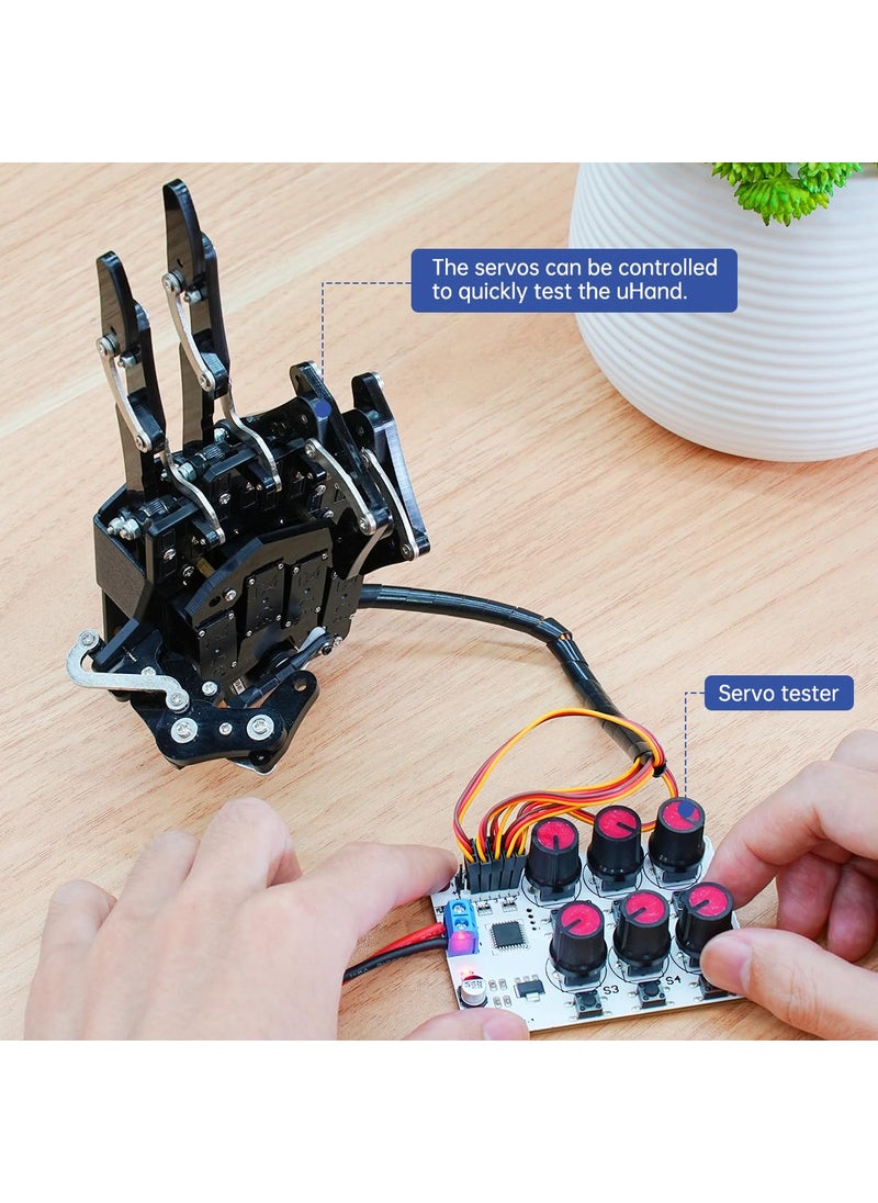 LewanSoul Robot Hand Five Fingers Solely Movement Bionic Robot Mechanical Arm DIY, Left Hand  - Image 2