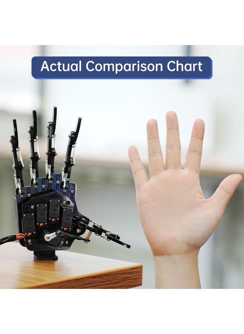 LewanSoul Robot Hand Five Fingers Solely Movement Bionic Robot Mechanical Arm DIY, Left Hand  - Image 3