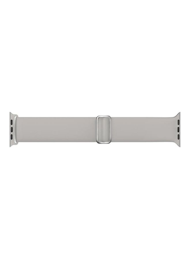 NIBEMINENT Replacement Watchband For Apple Watch Series 7 41mm/6 & Se 5 4 40mm/3 2 1 38mm Grey - Image 1