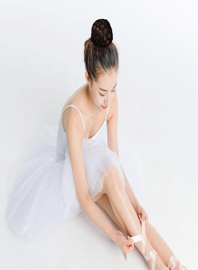 PENTA ANGEL أغطية كعكة الشعر PENTA ANGEL 3 قطع شبكية مرنة غير مرئية ملحقات شعر للنساء والفتيات للرقص والباليه والتزلج (بني، 8 سم) - Image 5