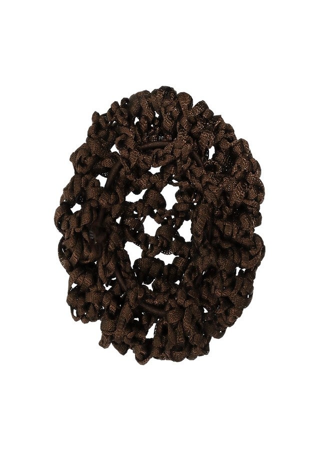 PENTA ANGEL أغطية كعكة الشعر PENTA ANGEL 3 قطع شبكية مرنة غير مرئية ملحقات شعر للنساء والفتيات للرقص والباليه والتزلج (بني، 8 سم) - Image 2