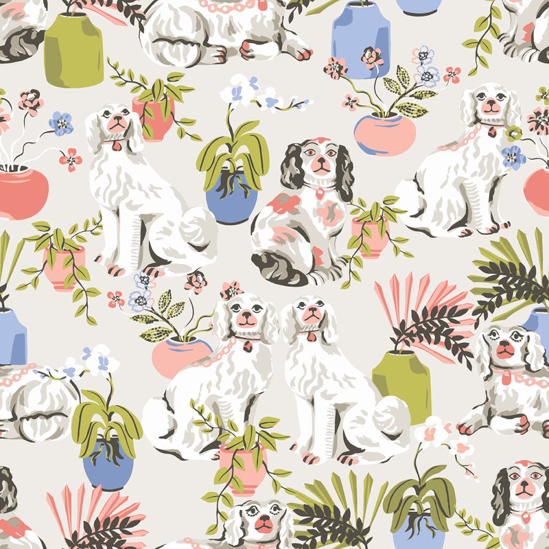 NuWallpaper x Printfresh Stone Good Dog Peel & Stick Wallpaper, PFS4812 - Image 1