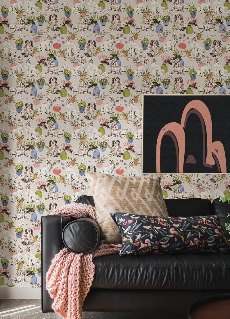 NuWallpaper x Printfresh Stone Good Dog Peel & Stick Wallpaper, PFS4812 - Image 2