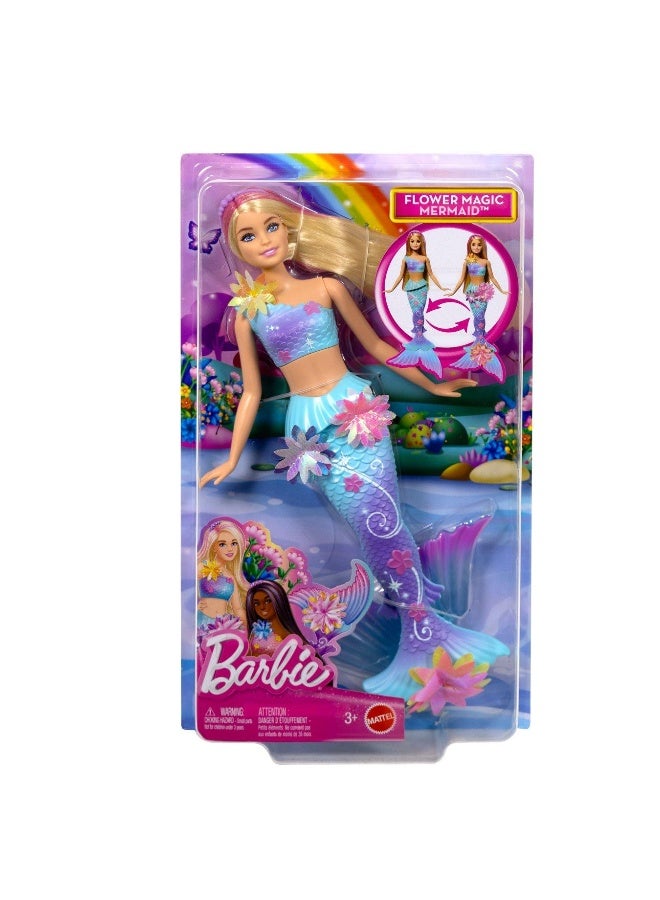 Barbie Flower Magic Mermaid Blonde Doll - Image 1