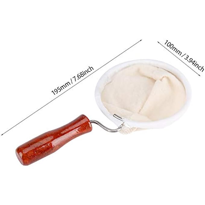 RIZGHWOY Flannel Cloth Coffee Filter Reusable Washable Strainer With Wood Handle Great For Hand Drip Coffee Enthusiasts Large 10 X 10 Feet - Image 3