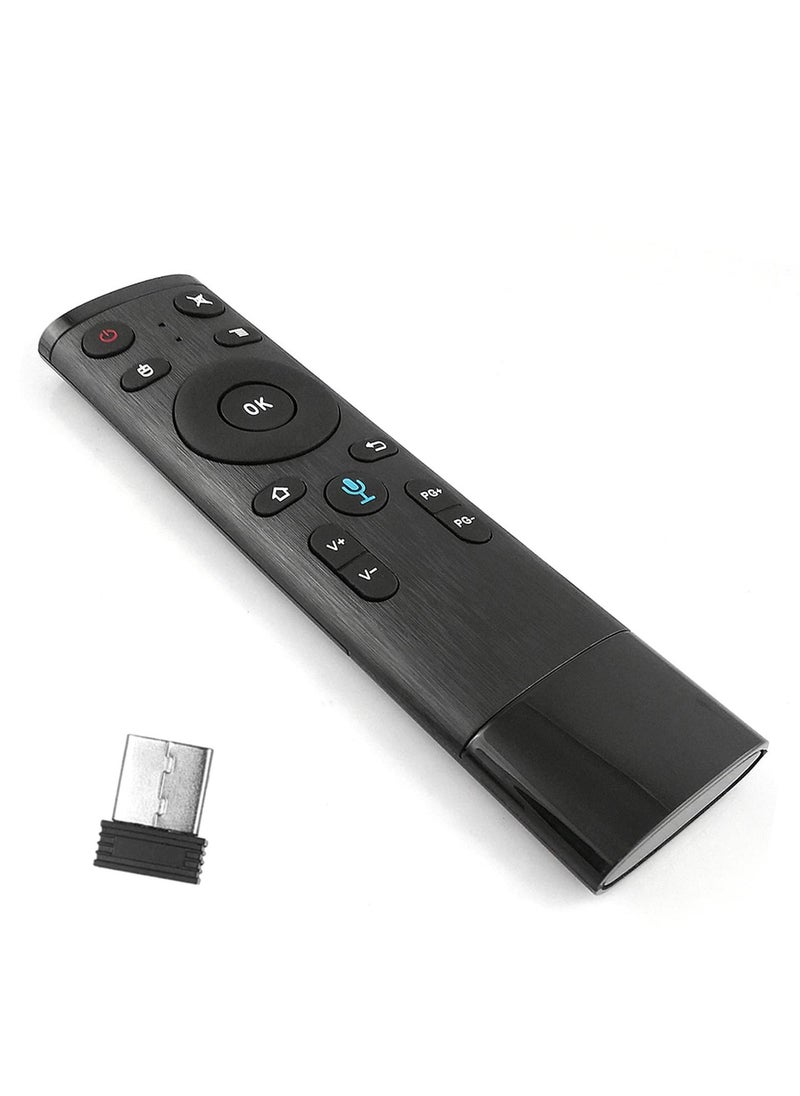 Arabest - Remote Controller，Eacam 2.4G Wireless Remote Control with USB Receiver Voice Input for Smart TV Android TV Box HTPC PC Projector Black - Image 1